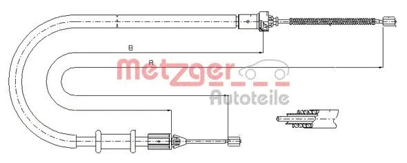Cable Pull, parking brake (11.6676)