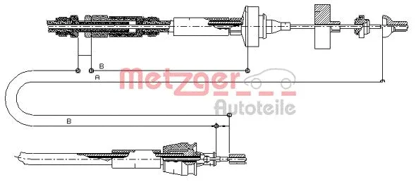 Cable Pull, clutch control (10.2962)