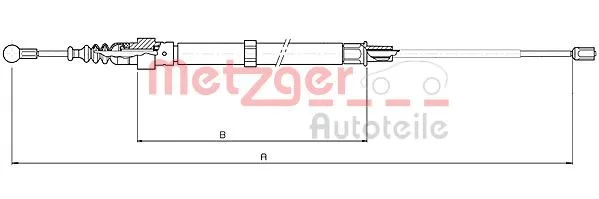 Cable Pull, parking brake (10.7508)