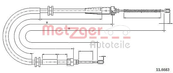 Cable Pull, parking brake (11.6683)