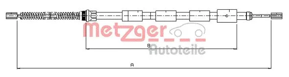 Cable Pull, parking brake (10.645)
