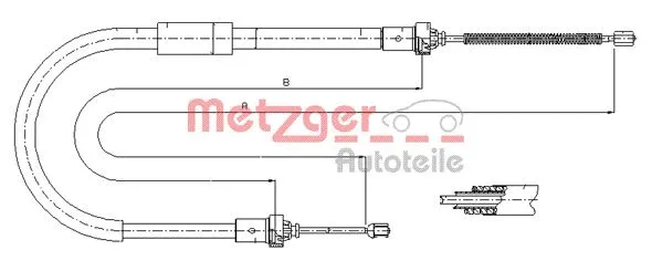 Cable Pull, parking brake (11.6662)