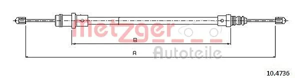 Cable Pull, parking brake (10.4736)