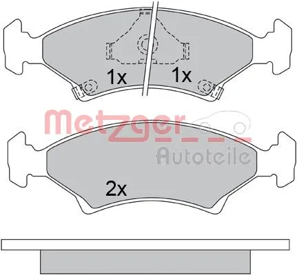 Brake Pad Set, disc brake (1170666)