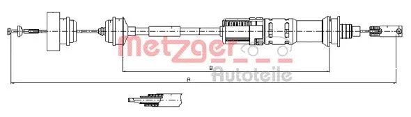 Cable Pull, clutch control (11.3922)