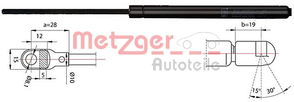 Gas Spring, boot/cargo area (2110367)
