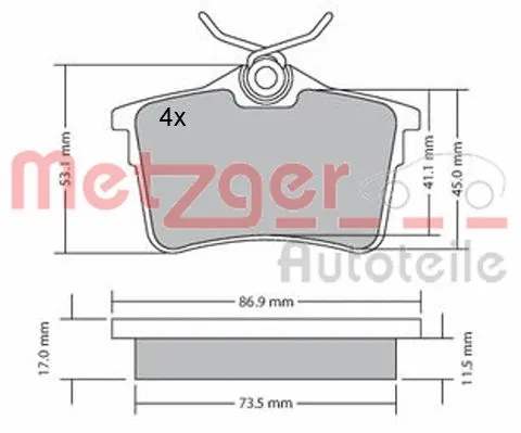 Brake Pad Set, disc brake