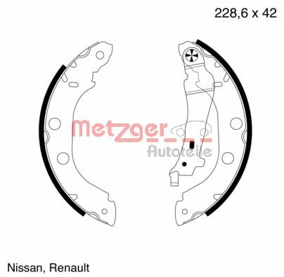 Brake Shoe Set (MG 645)