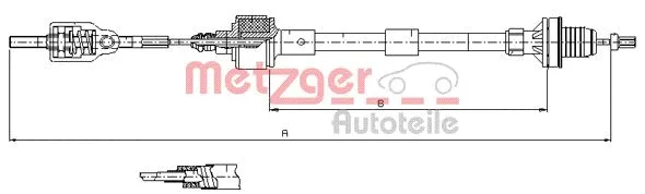 Cable Pull, clutch control (11.2533)