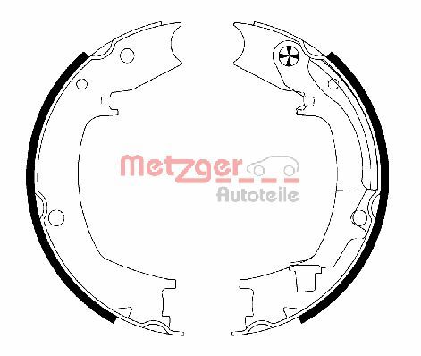 Brake Shoe Set, parking brake (MG 204)