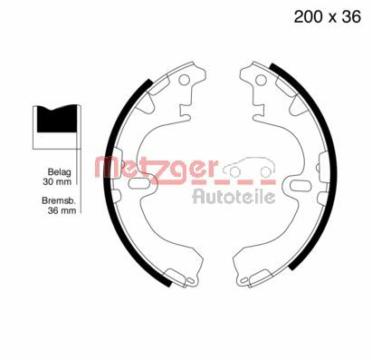 Brake Shoe Set (MG 556)