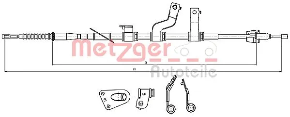 Cable Pull, parking brake (17.2579)