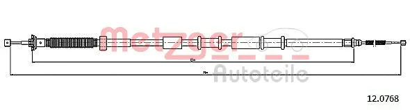 Cable Pull, parking brake (12.0768)