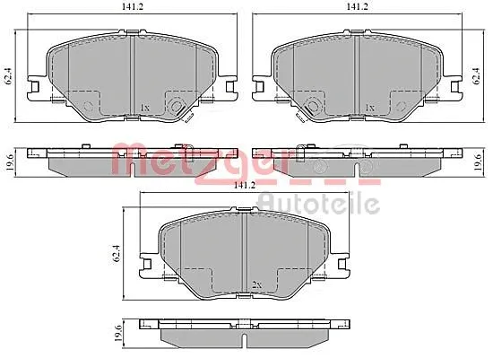Brake Pad Set, disc brake (1170855)