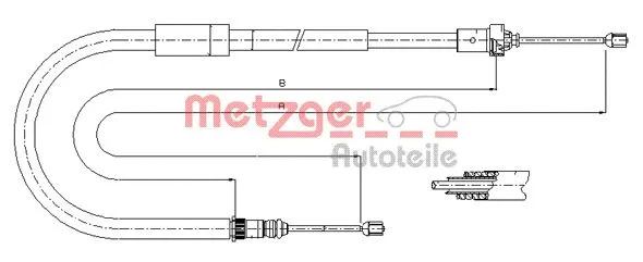 Cable Pull, parking brake (11.6663)