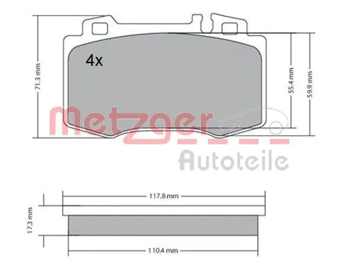 Brake Pad Set, disc brake (1170153)