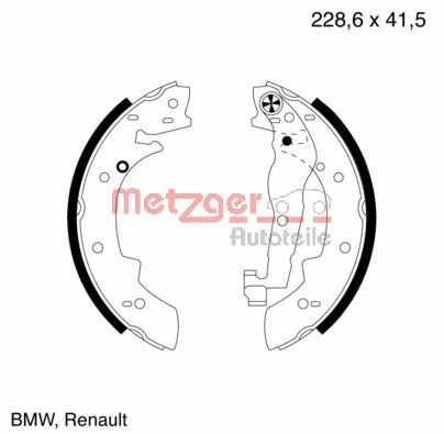 Brake Shoe Set (MG 400)