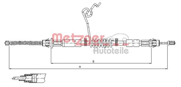Cable Pull, parking brake (11.5668)