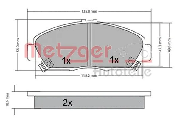 Brake Pad Set, disc brake (1170576)