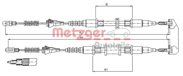 Cable Pull, parking brake (11.5854)