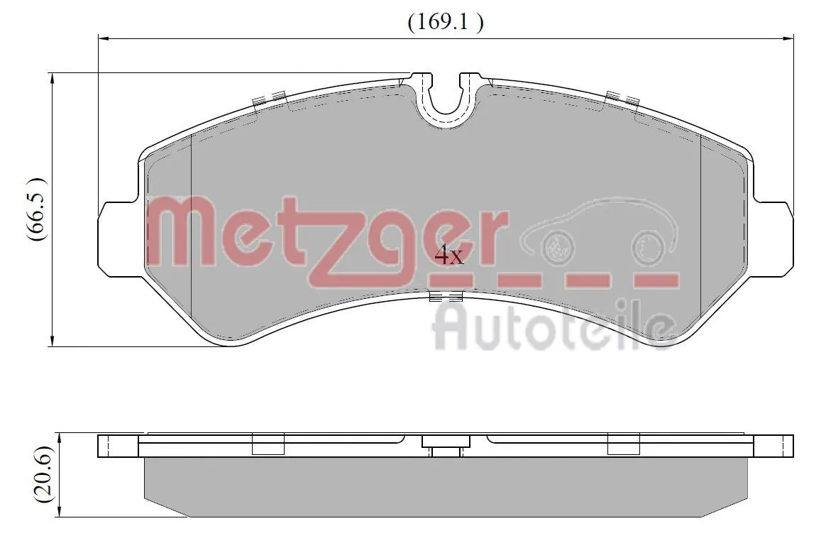 Brake Pad Set, disc brake (1170948)