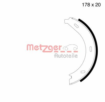 Brake Shoe Set, parking brake (MG 710)