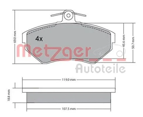 Brake Pad Set, disc brake