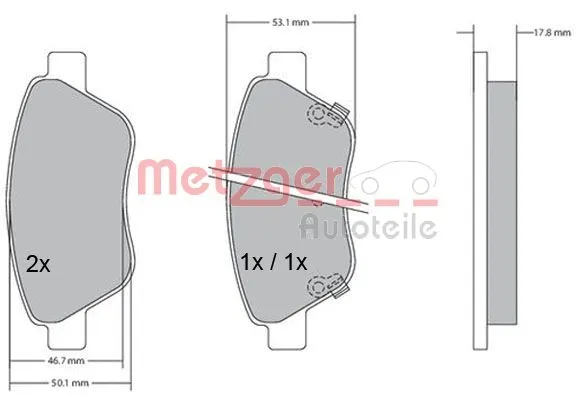 Brake Pad Set, disc brake (1170057)