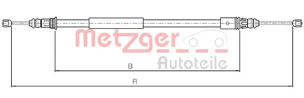 Cable Pull, parking brake (10.4713)