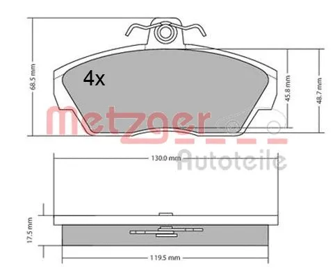 Brake Pad Set, disc brake (1170646)