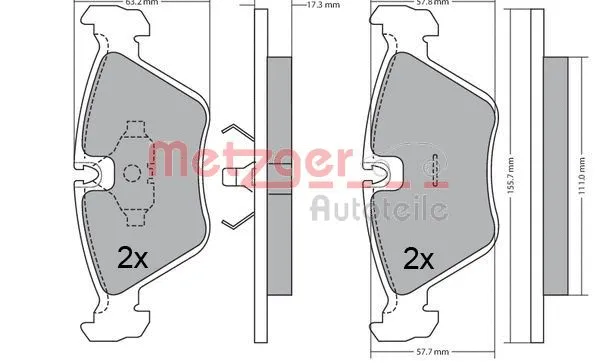 Brake Pad Set, disc brake (1170643)