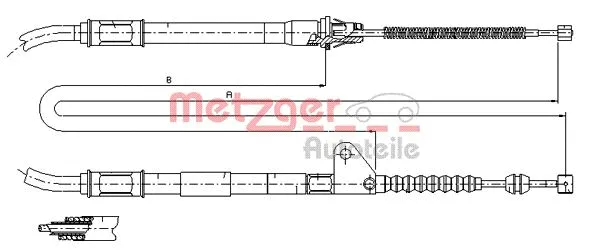 Cable Pull, parking brake (17.1414)