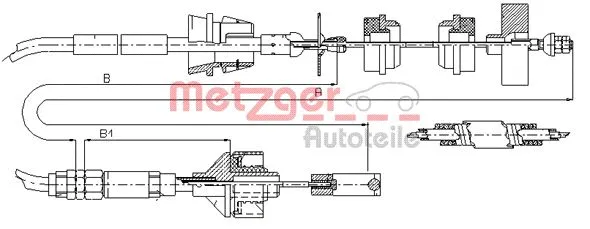 Cable Pull, clutch control (11.3038)