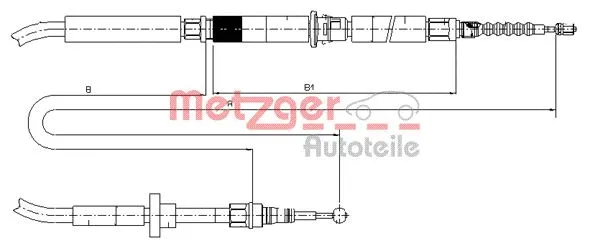 Cable Pull, parking brake (10.7589)
