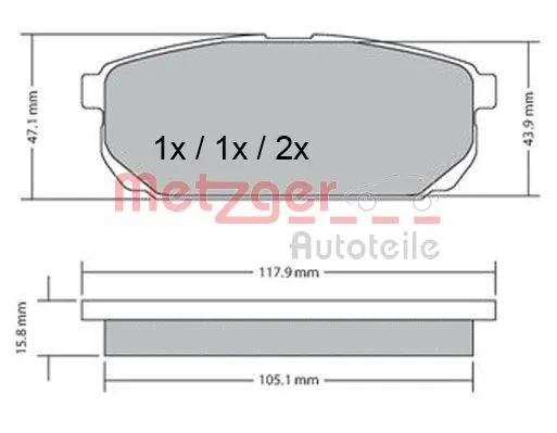 Brake Pad Set, disc brake (1170298)