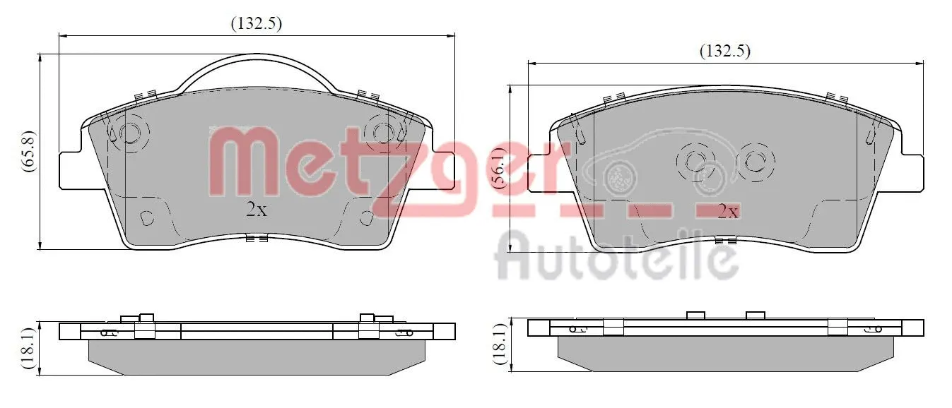 Brake Pad Set, disc brake (1170950)