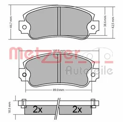 Brake Pad Set, disc brake (1170449)