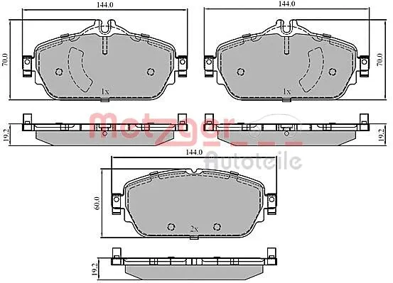 Brake Pad Set, disc brake (1170853)