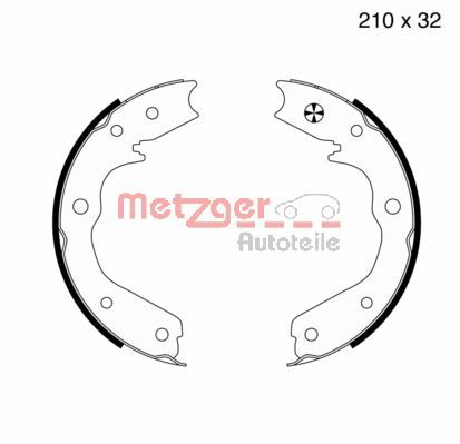 Brake Shoe Set, parking brake (MG 817)