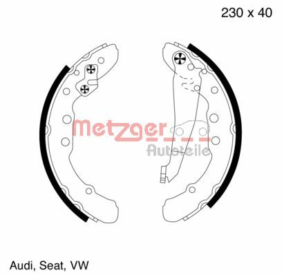 Brake Shoe Set (MG 572)