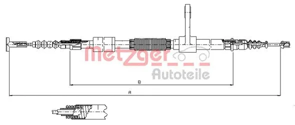 Cable Pull, parking brake (251.34)
