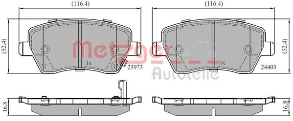 Brake Pad Set, disc brake (1170900)