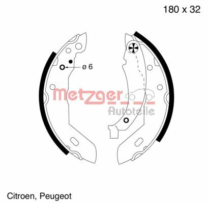 Brake Shoe Set (MG 415)