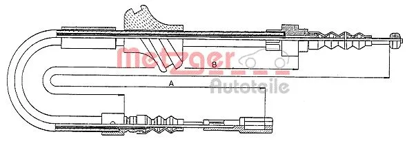 Cable Pull, parking brake (10.7542)