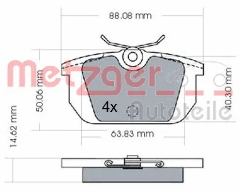 Brake Pad Set, disc brake (1170487)