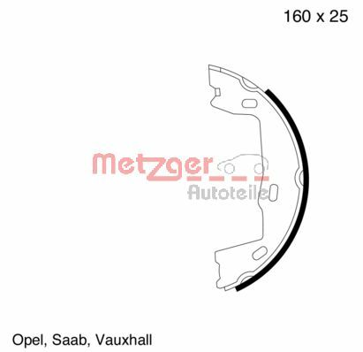 Brake Shoe Set, parking brake (MG 347)
