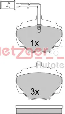 Brake Pad Set, disc brake (1170626)