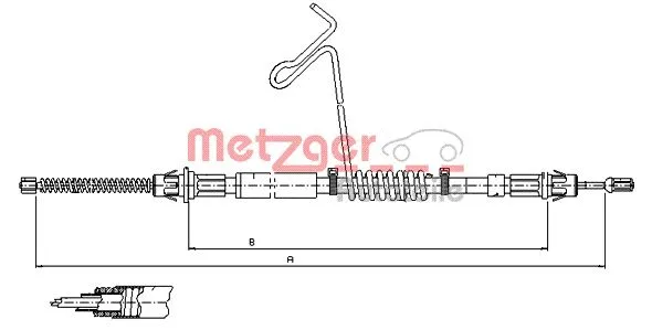 Cable Pull, parking brake (11.5578)