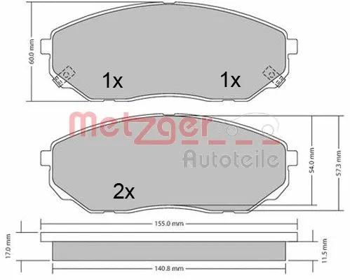 Brake Pad Set, disc brake