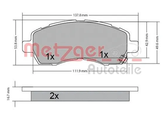 Brake Pad Set, disc brake
